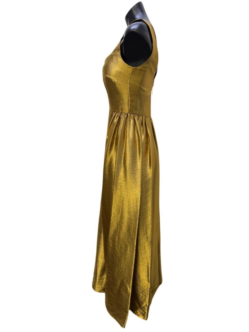 NWT Antonio Melani Gold Sleeveless Midi Dress Size 2 - Picture 4 of 7